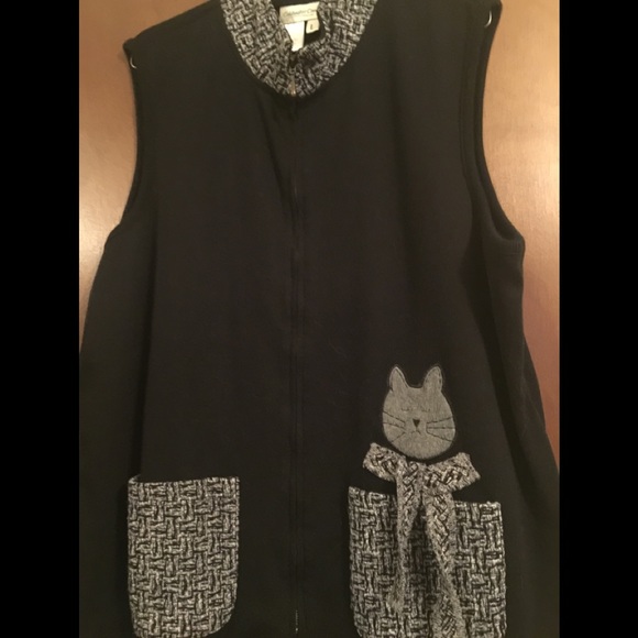 Coldwater Creek Dresses & Skirts - COLDWATER CREEK ADORABLE CAT VEST.  SUPER CUTE!!
